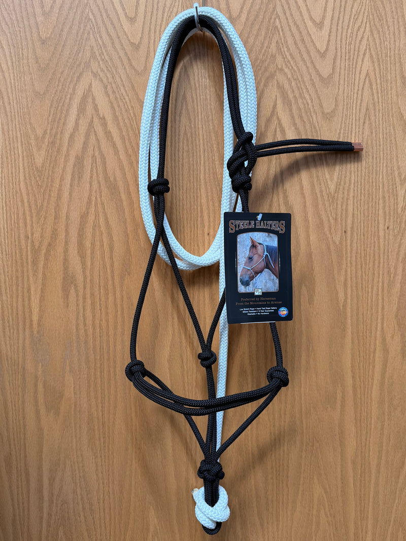 Load image into Gallery viewer, Steele Rope Halter with 10' Lead - Standard Horse
