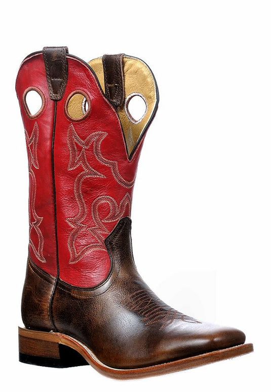 Boulet 12" Mens Western Wide Square Toe Boot - Cognac