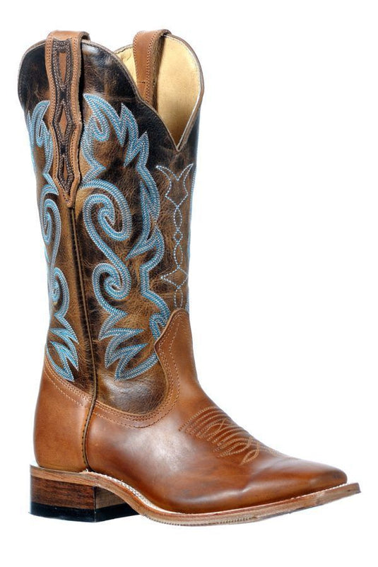 Boulet 13" Damiana Western Wide  Square Toe Boot - Moka