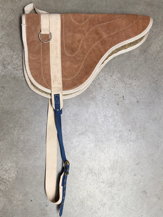 Used Suede Bareback Pad - Brown/Cream