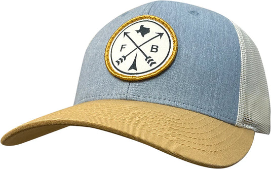 Fast Back Criss Cross FB Patch Ball Cap - Heather/ Birch Gold