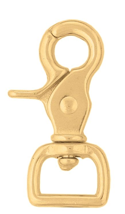 #5015 Square Scissor Snap - Solid Brass