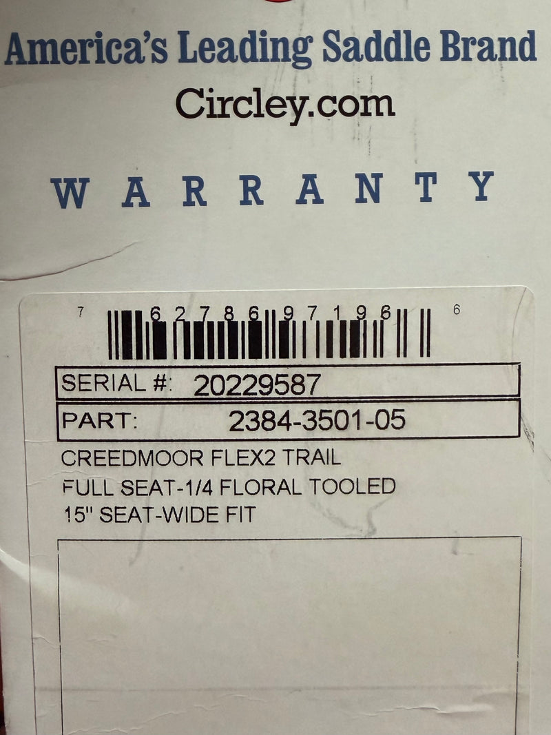 Load image into Gallery viewer, Used (Like New) Circle Y Creedmore Flex2 Trail Saddle 15"
