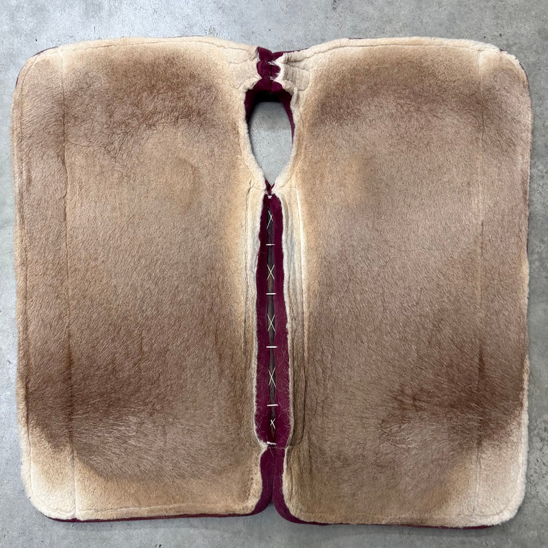 Load image into Gallery viewer, Used 3S Felt/Fleece Saddle Pad - Burgundy - 30x30 - 3/4"
