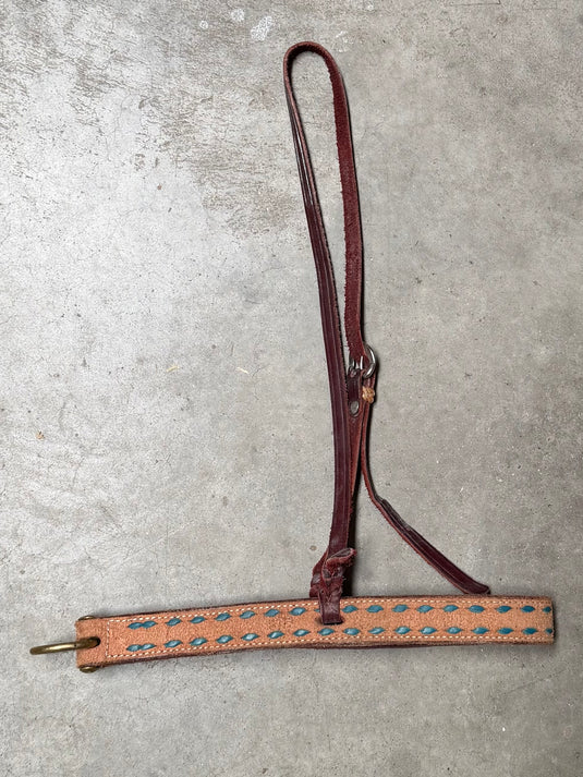 Used Roughout Noseband - Teal Buckstitch