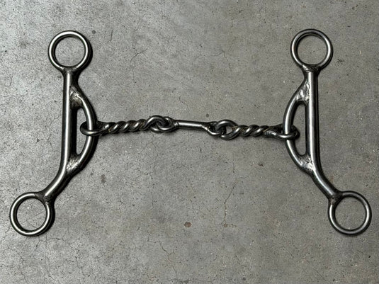 Used L & W Short Shank Kathy James Twisted Wire Dogbone Gag Bit