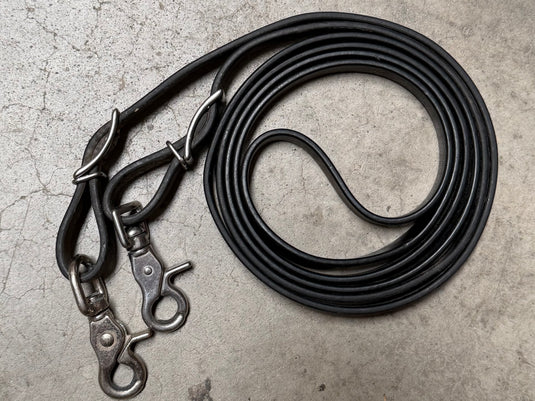 Used Biothane Roping Rein - 5/8” - Black