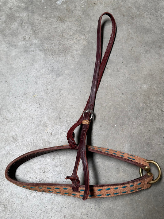 Used Roughout Noseband - Teal Buckstitch