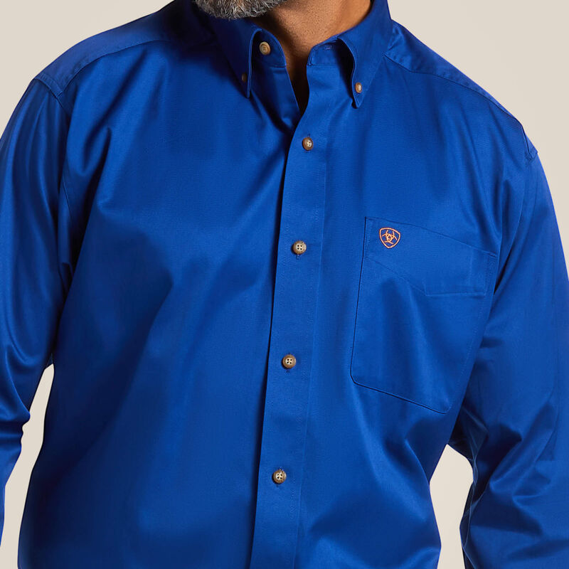 Load image into Gallery viewer, Ariat Mens Solid Twill Classic Fit Long Sleeve Shirt - Ultramarine
