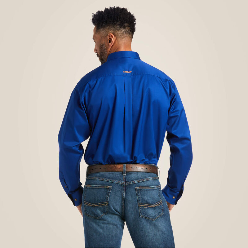 Load image into Gallery viewer, Ariat Mens Solid Twill Classic Fit Long Sleeve Shirt - Ultramarine
