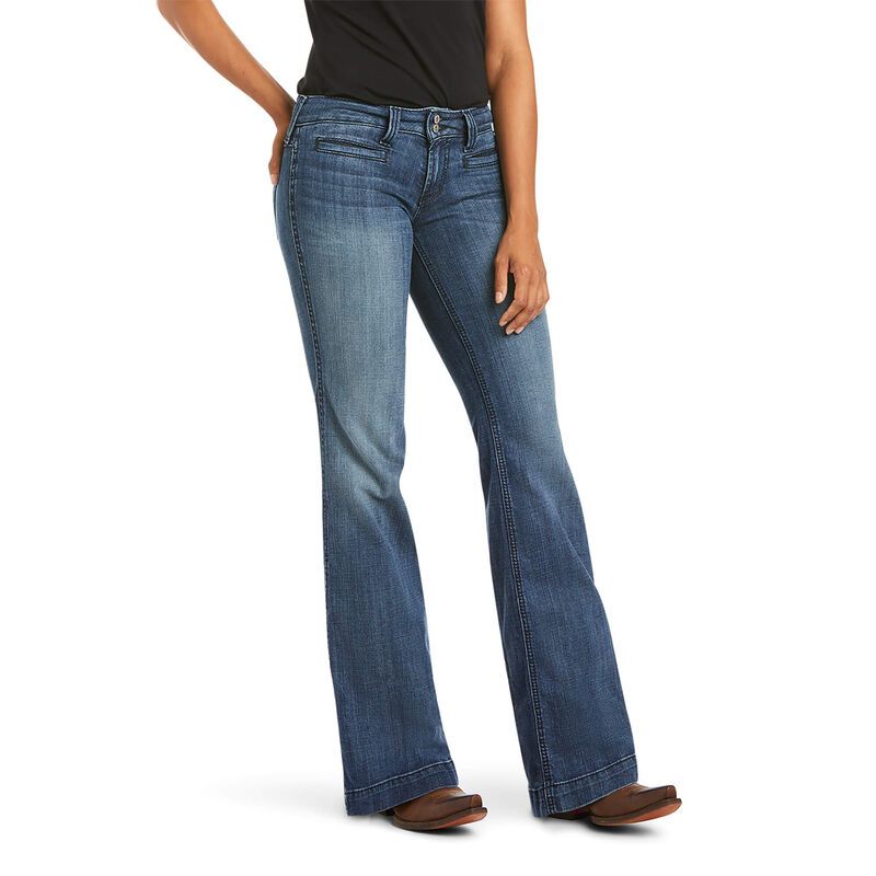Load image into Gallery viewer, Ariat Womens Ella Trouser Denim Jean -Bluebell
