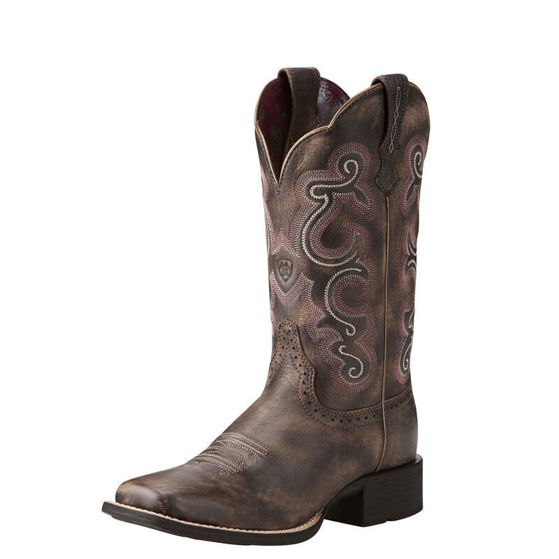Load image into Gallery viewer, Ariat Quickdraw Tack Room Wide Square Toe Boot - Chocolate
