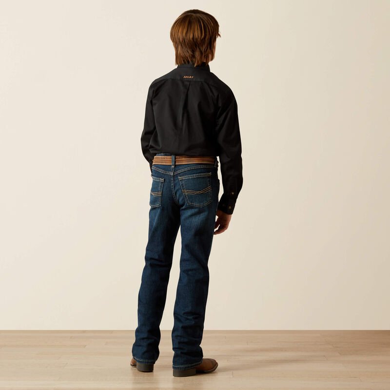 Load image into Gallery viewer, Ariat Boys B4 Relaxed Stretch Legacy Boot Cut Denim Jean - Chief
