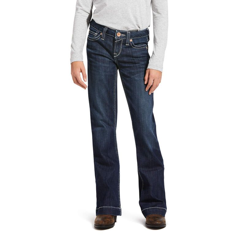 Load image into Gallery viewer, Ariat Girls Real Stretch Ella Wide Leg Trouser Denim Jean - Naomi
