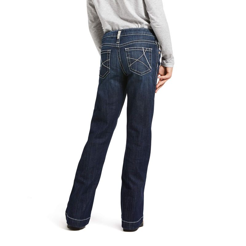 Load image into Gallery viewer, Ariat Girls Real Stretch Ella Wide Leg Trouser Denim Jean - Naomi
