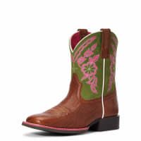Ariat Kid Cattle Cate Wide Square Toe Boot - Brown
