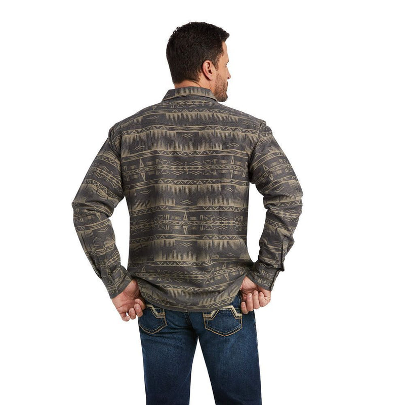 Load image into Gallery viewer, Ariat Mens Long Sleeve Harris Jacquard Retro Snap Shirt - Boardwalk
