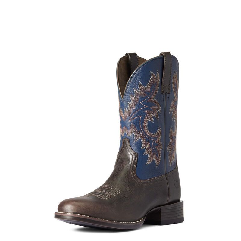 Load image into Gallery viewer, Ariat 11" Stockman Ultra Fed Blue Wide Square Toe Boot - Brown
