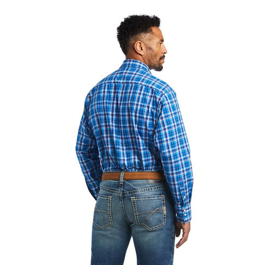 Ariat Mens Pro Series Mason Classic Snap Long Sleeve Shirt - Bril Blue