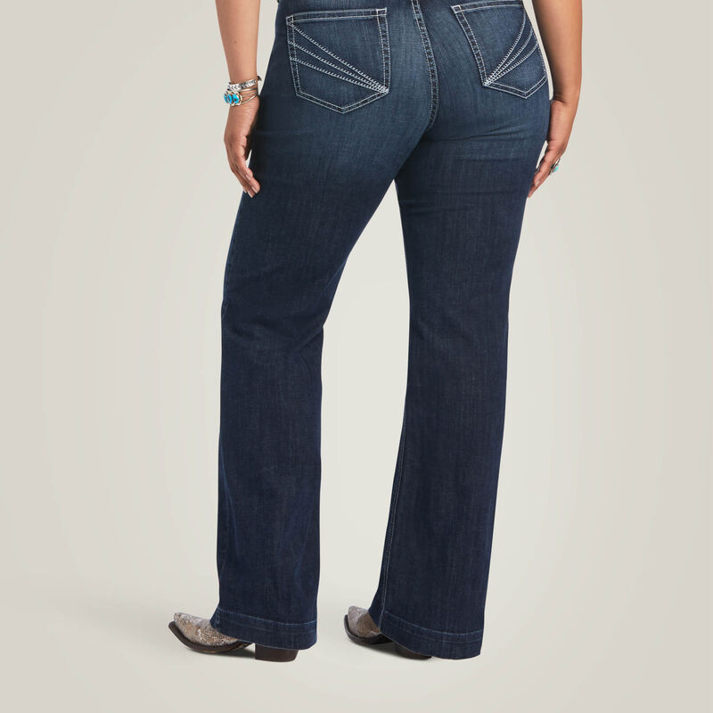 Load image into Gallery viewer, Ariat Womens Perfect Rise Aisha Wide Leg Trouser Denim Jean -  Missouri
