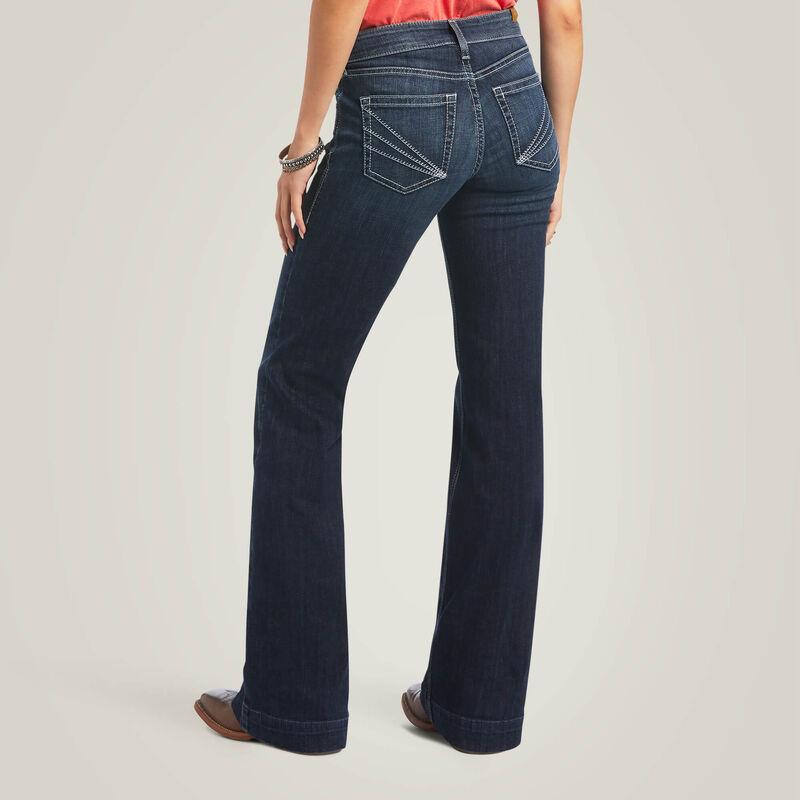 Load image into Gallery viewer, Ariat Womens Perfect Rise Aisha Wide Leg Trouser Denim Jean -  Missouri
