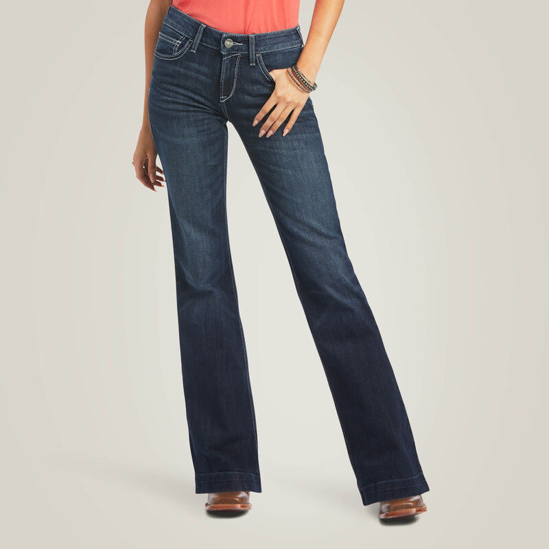 Load image into Gallery viewer, Ariat Womens Perfect Rise Aisha Wide Leg Trouser Denim Jean -  Missouri
