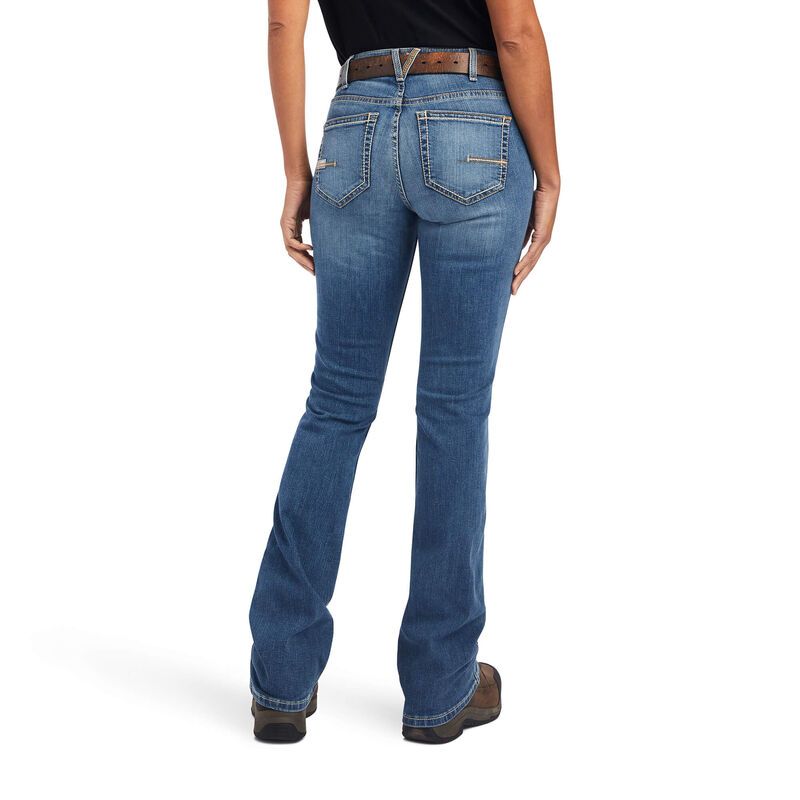 Load image into Gallery viewer, Ariat Rebar Womens Perfect Rise Boot Cut Denim Jean -  Riveter
