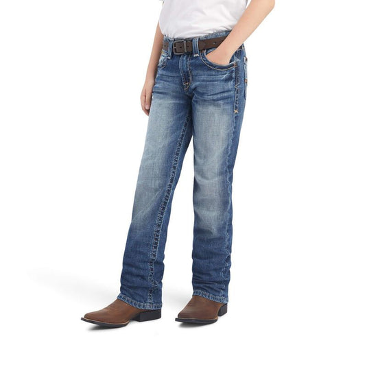 Ariat Boys B5 Slim Stretch Cutler Stackable Straight Denim Jean - Dakota