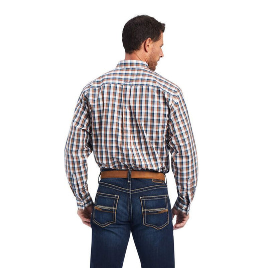 Ariat Mens Wrinkle Free Scout Classic Fit Long Sleeve Shirt - Plaid Sequoia