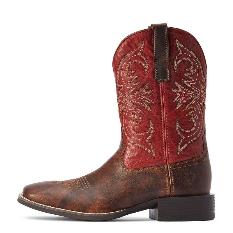 Load image into Gallery viewer, Ariat 11" Sport Pardner Western Wide Square Toe Boot - Rebel Brown

