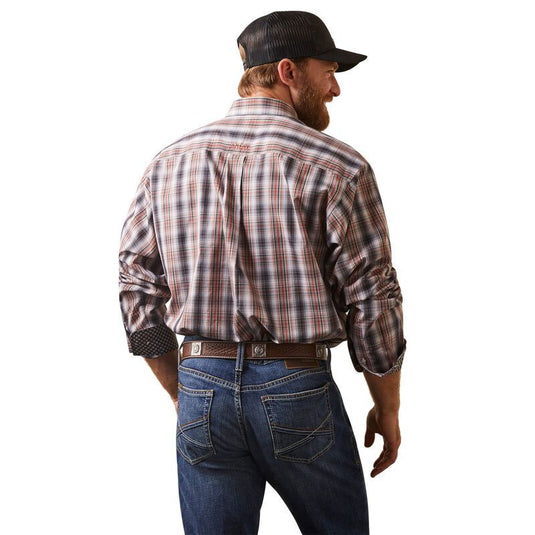Ariat Mens Wrinkle Free Owen Classic Fit Long Sleeve Shirt -  Nutmeg