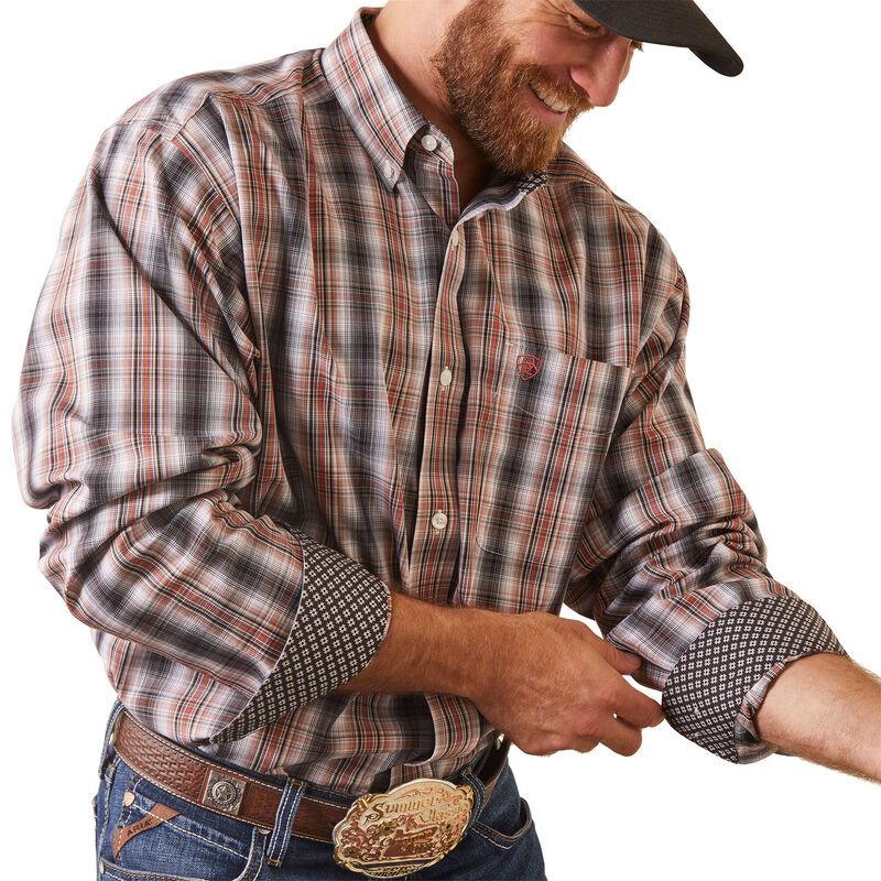 Load image into Gallery viewer, Ariat Mens Wrinkle Free Owen Classic Fit Long Sleeve Shirt -  Nutmeg
