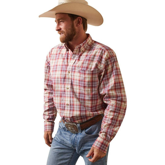 Ariat Mens Pro Series Derek Classic Fit Long Sleeve Shirt - White