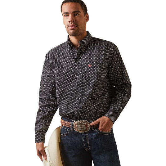Ariat Mens Dover Classic Fit Long Sleeve Shirt - Black