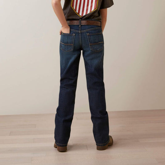 Ariat Boys B5 Slim Stretch Hansen Straight Leg Denim Jean - Mineral Blue