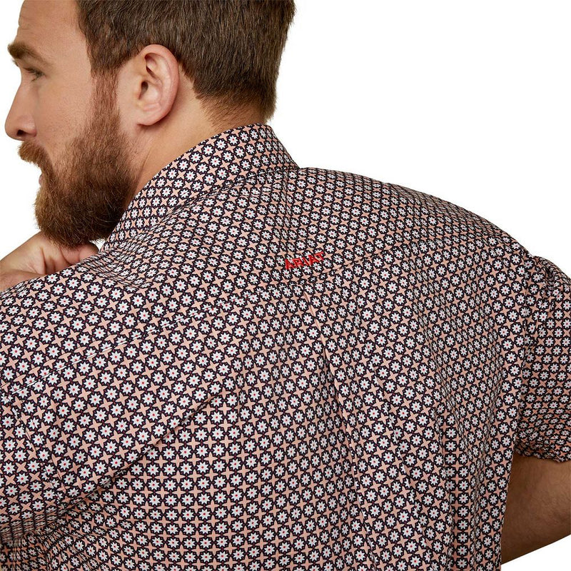 Load image into Gallery viewer, Ariat Mens Osman Classic Fit Short Sleeve Shirt - Apricot
