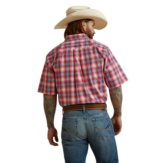 Ariat Mens Pro Series Classic Fit Short Sleeve Shirt -  Red