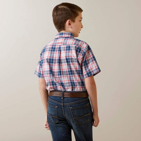 Ariat Boys Pro Series Olen Classic Fit Short Sleeve Shirt - Old Bay