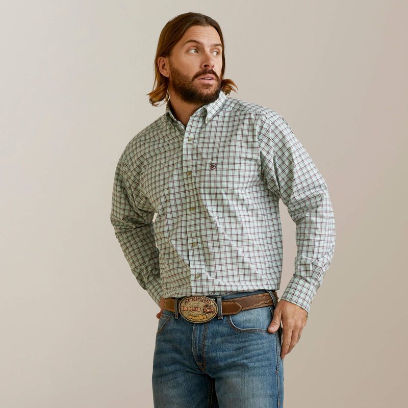 Load image into Gallery viewer, Ariat Mens Pro Series Apollo Classic Fit Long Sleeve  Shirt - Green
