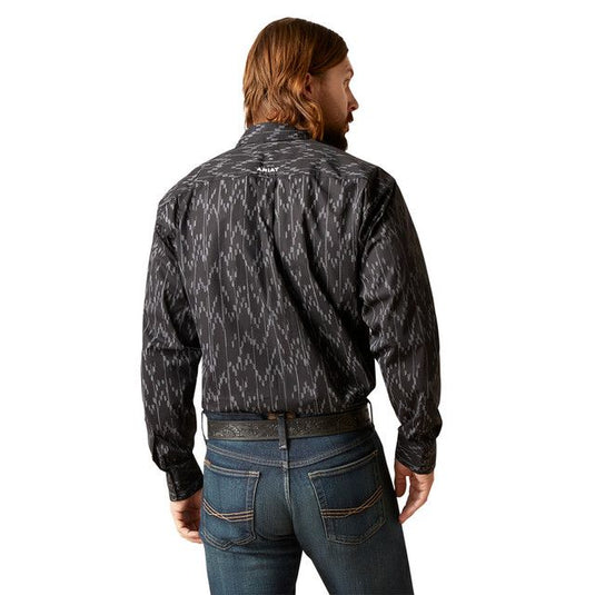 Ariat Mens Shea Classic Fit Long Sleeve Snap Shirt - Black