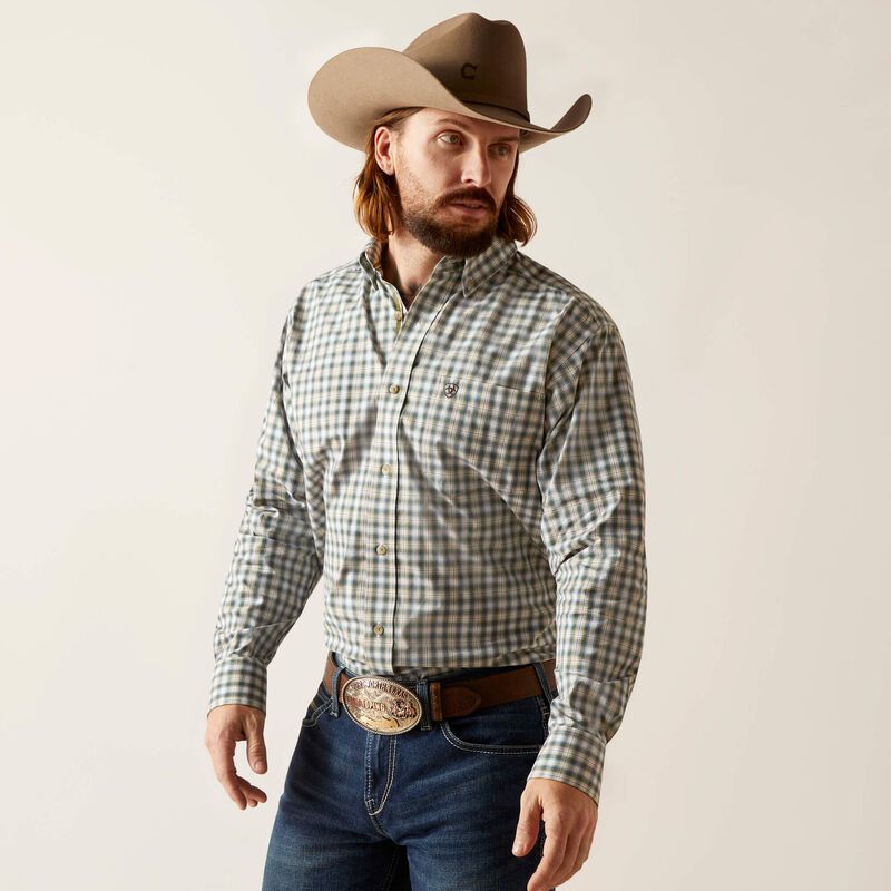 Load image into Gallery viewer, Ariat Mens Pro Series Blake Classic Fit Long Sleeve Shirt - White
