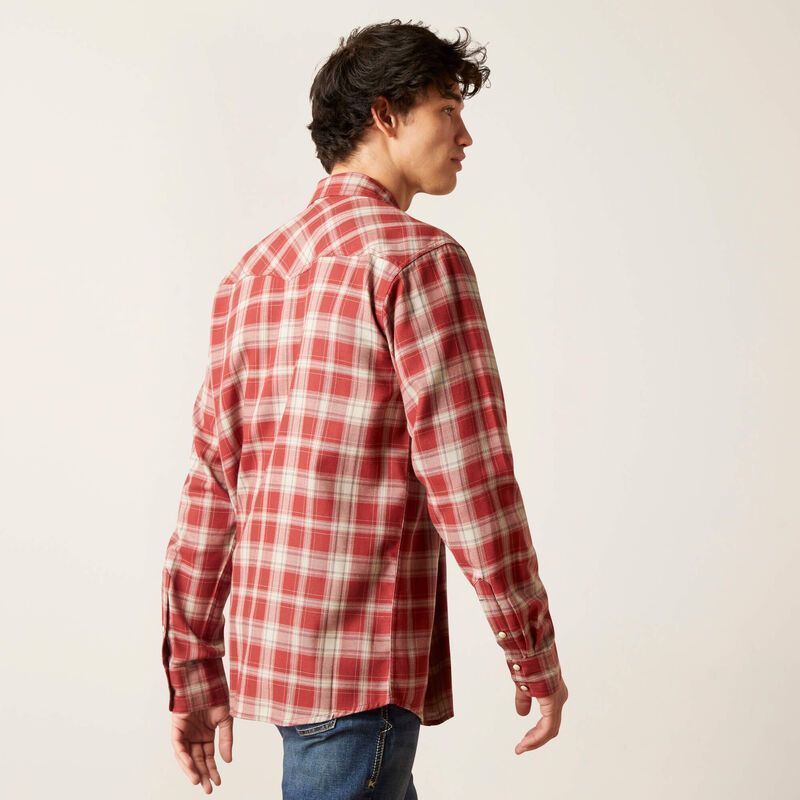 Load image into Gallery viewer, Ariat Mens Holton Retro Long Sleeve Snap Shirt - Rosewood
