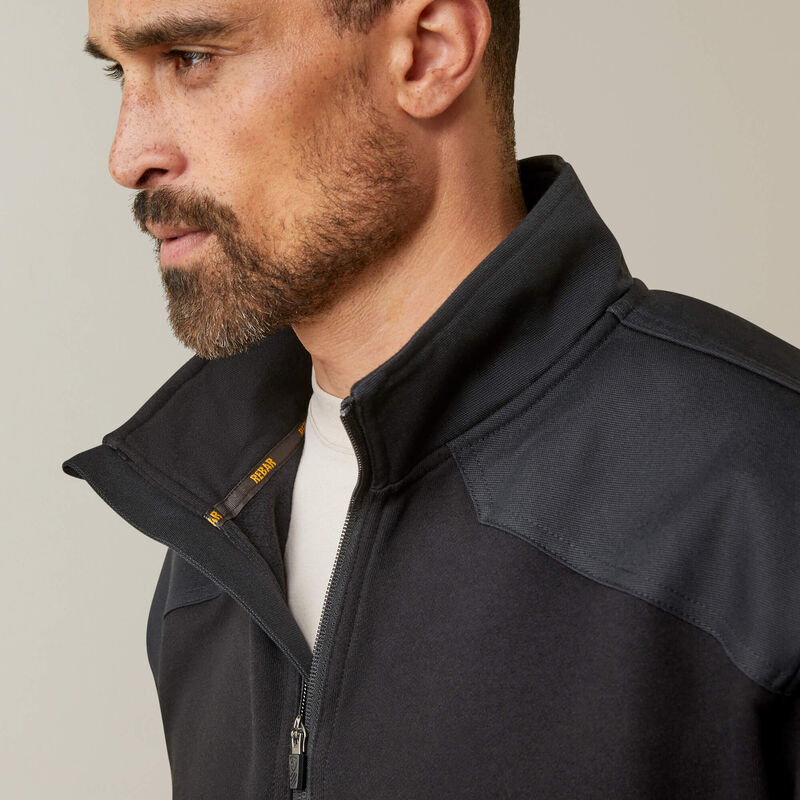Load image into Gallery viewer, Ariat Mens Rebar Workman Duracanvas 1/4 Zip Sweatshirt - Black
