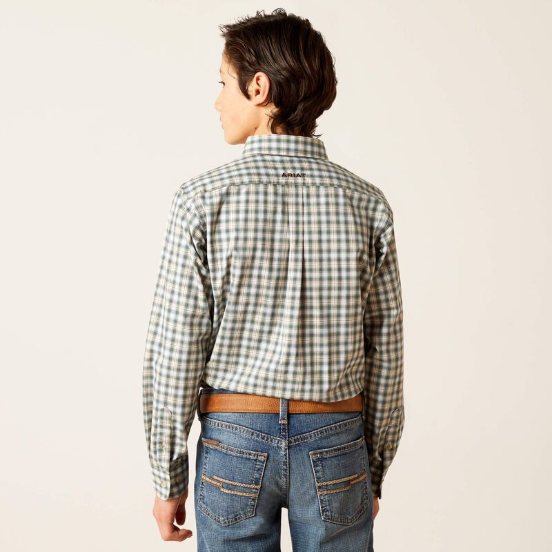 Load image into Gallery viewer, Ariat Boys Pro Series Blake Classic Fit Long Sleeve Shirt - White
