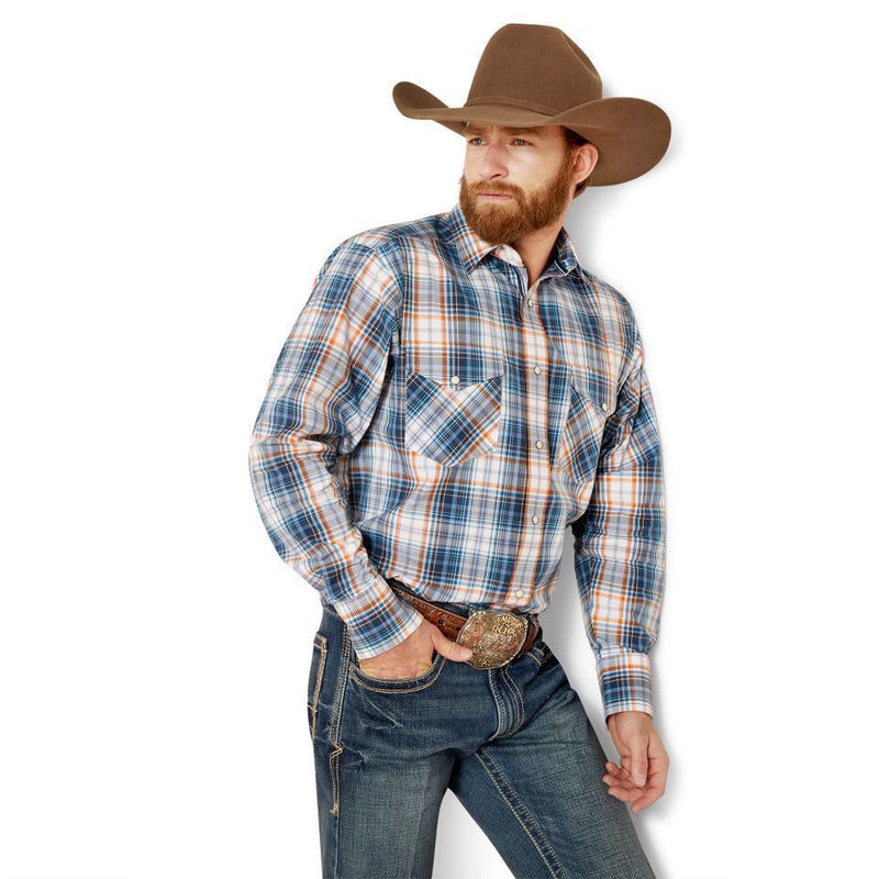 Load image into Gallery viewer, Ariat Mens Pro Series Gordon Long Sleeve Snap Shirt - White
