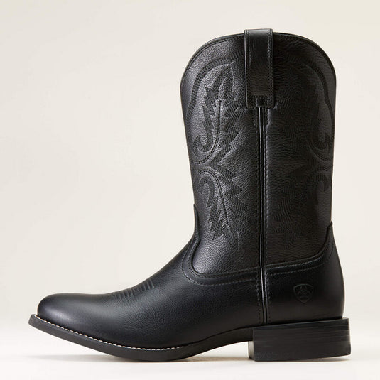 Ariat 11" Sport Stratten Deertan Round Toe Boot - Black