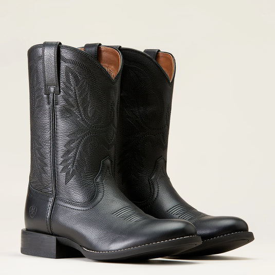 Ariat 11" Sport Stratten Deertan Round Toe Boot - Black
