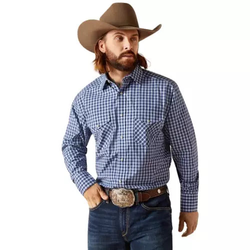 Ariat Mens Pro Series Pawnee Long Sleeve Snap Shirt -  White