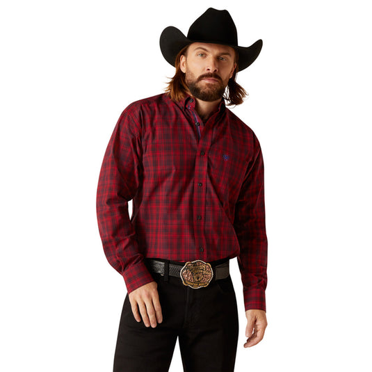 Ariat Mens Pro Series Paxton Long Sleeve Shirt - Weg Red