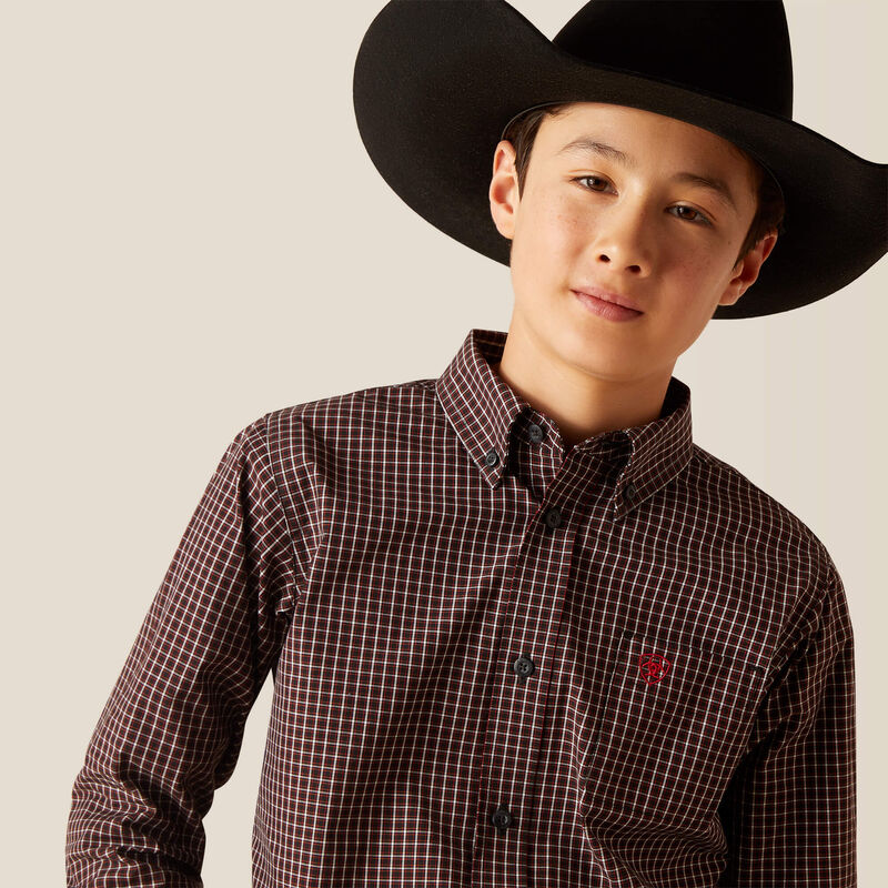 Load image into Gallery viewer, Ariat Boys Pro Series Paddy Classic Fit Long Sleeve Shirt - Black
